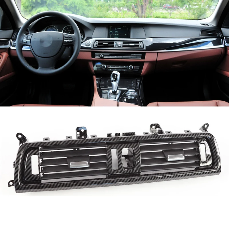 

LHD Gloss Black Car Dashboard Air Vent Grille AC Outlet Panel Carbon For BMW 5 Series F10 F11 F18 520i 525i 528i 530i 535i 10-17