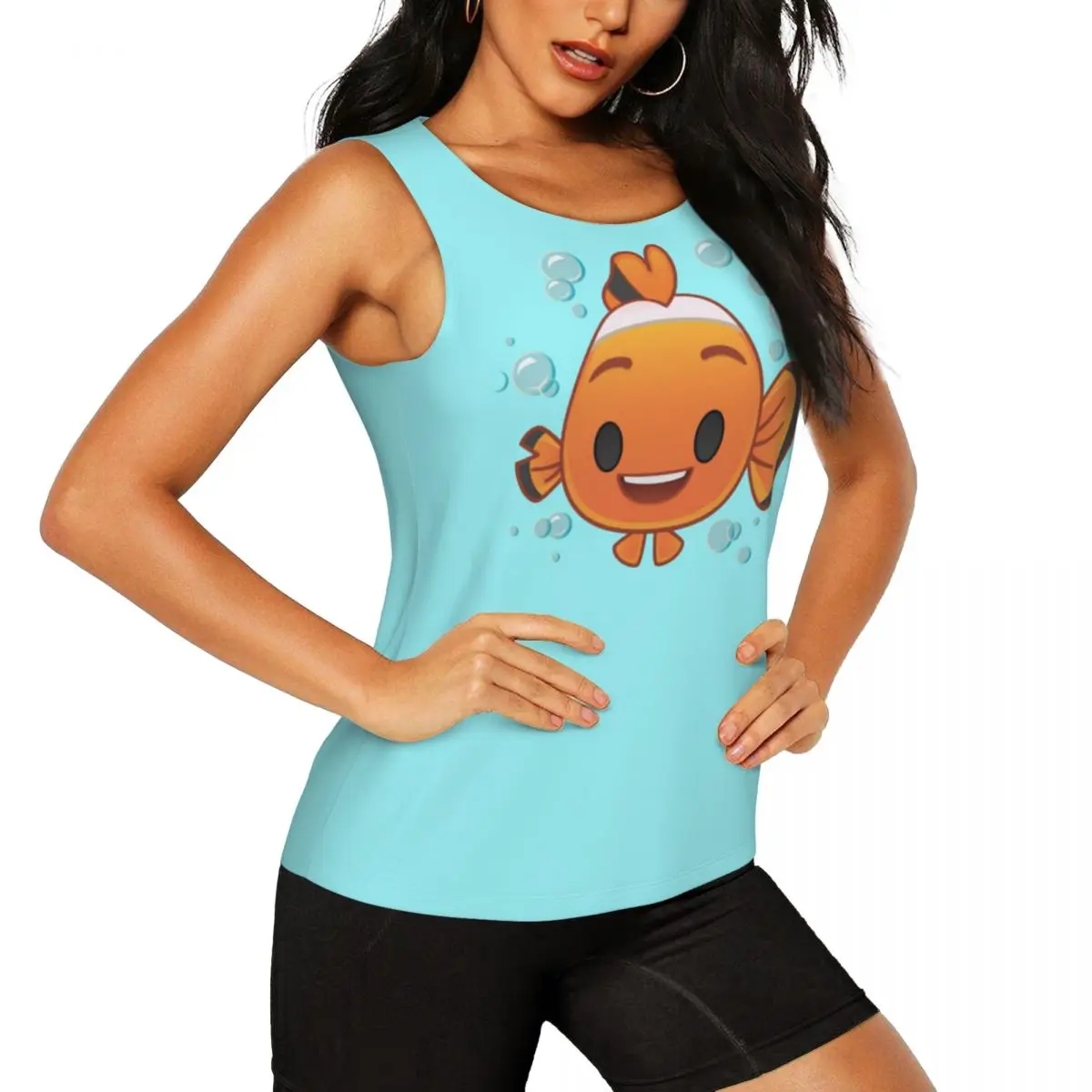 Изготовленные на заказ рубашки для йоги Dory Nemo женщин спортивные майки бега