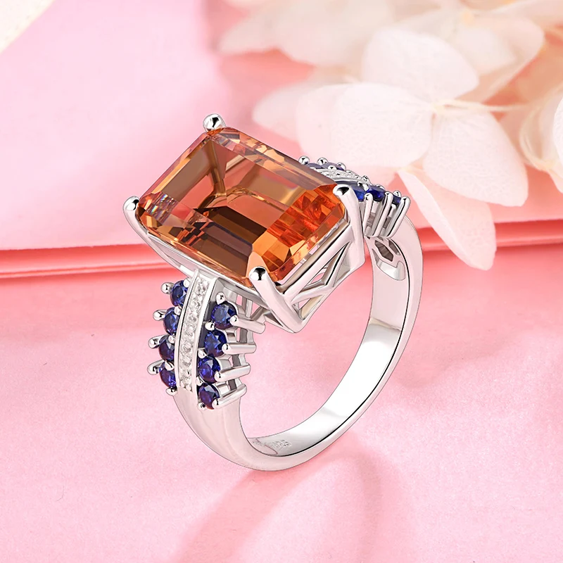 Кольцо Attagems Sultanite Diaspore Для Женщин Натуральное Серебро 925 Пробы Изумрудная Огранка