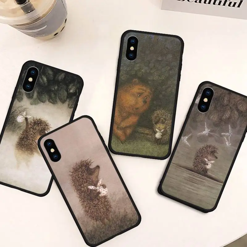 

Hedgehog in the Fog Phone Case For iphone 12 11 13 7 8 6 s plus x xs xr pro max mini