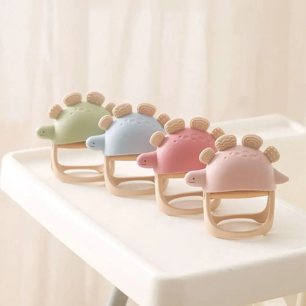 Мягкий материал детский прорезыватель для динозавров анти-падение пищевой класс