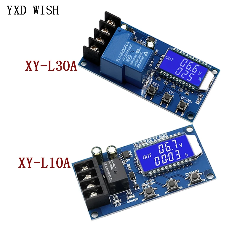 

XY-L10A XY-L30A 10A 20A 30A DC 6-60V Lead-Acid Lithium Battery Charger Control Module Protection Board LCD Display 12V 24V