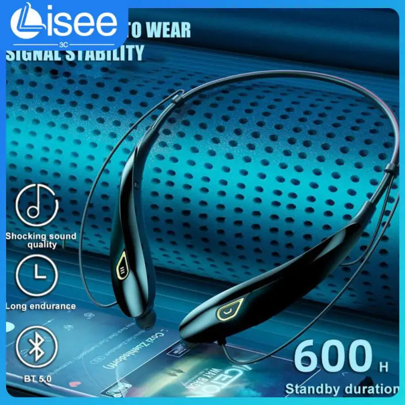 

Call Function Bluetooth Headphones Neck Hanging Stereo Sports Earphone Smart Accessories Battery Display Wireless Headset