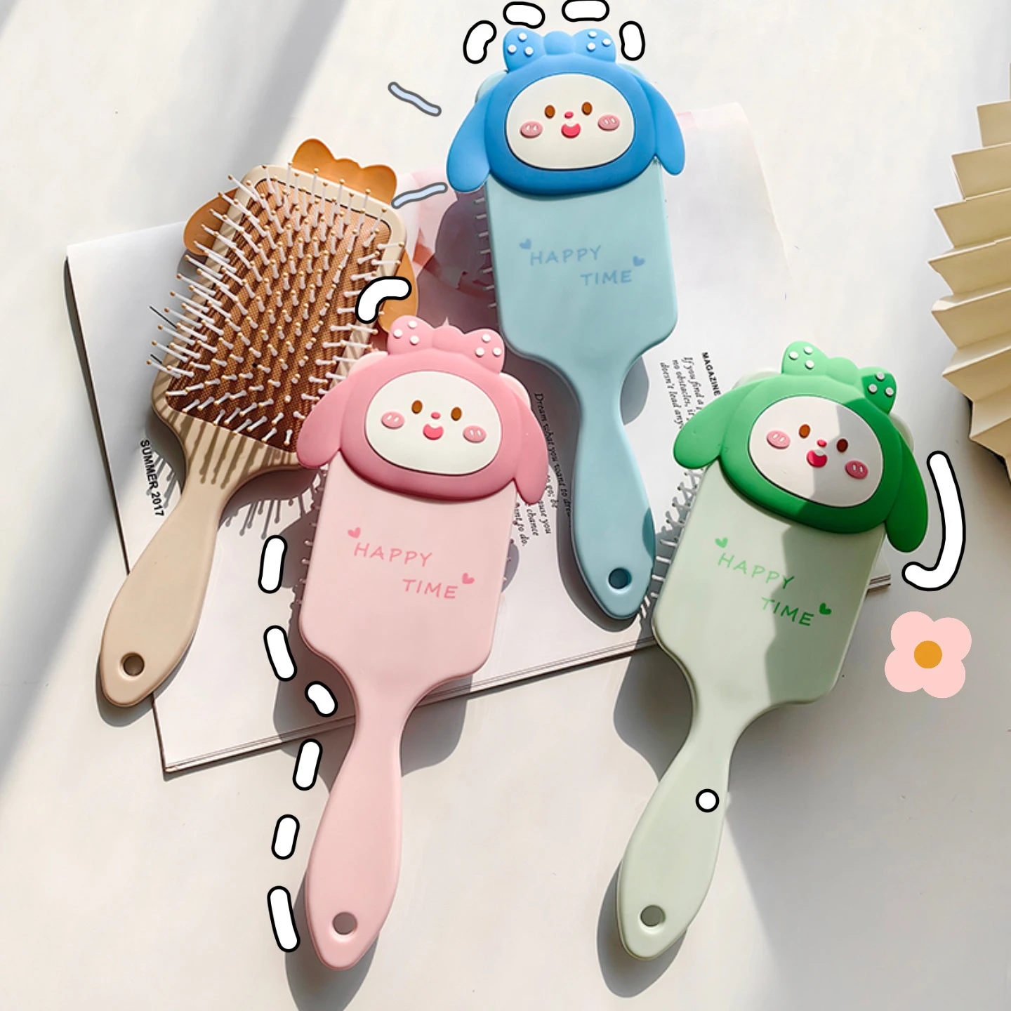

Princess Untangling Plastic Hairdressing Hairbrush Care Tools Cute Cartoon Air Cushion Massage Hair Brush Comb for Women Baby