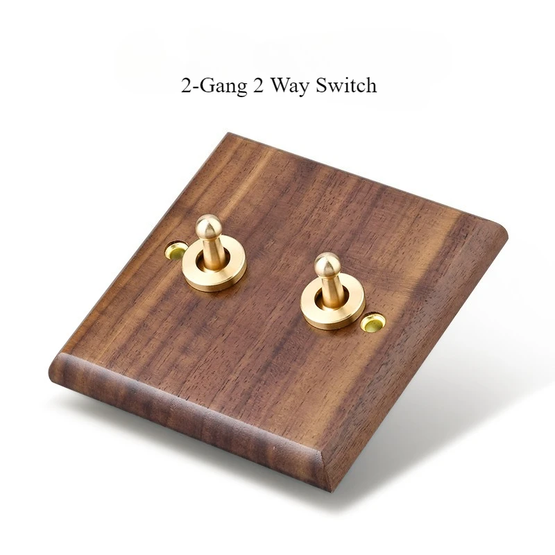 

Переключатель настенный деревянный черный орех 1-4 клавиши