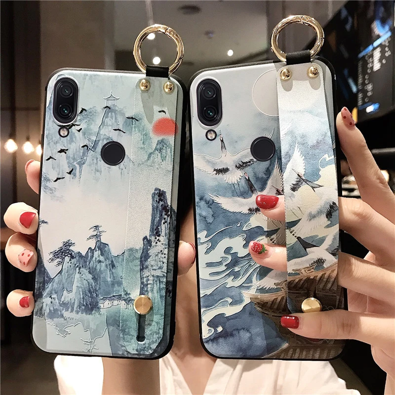 

Mount Bird Wrist Strap Case For Redmi Note 7 8 10 9 11 Pro Phone Holder Case For Xiaomi 11t Pro Poco F3 A3 Lite 9t Back Cover