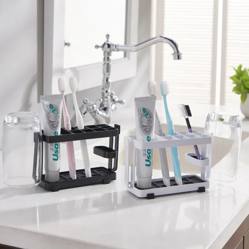 

Bathroom desktop storage rack minimalist metal creative wash water cup toothpaste toothbrush storage