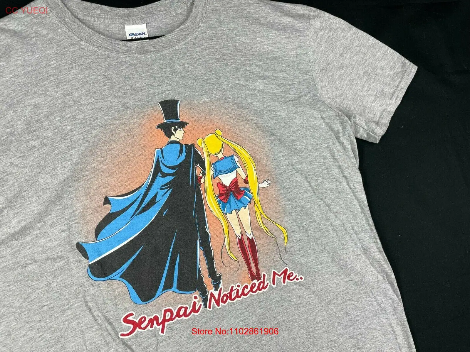 Senpai Noticed Me аниме промо-телевизионный фильм футболка серая мужская XL