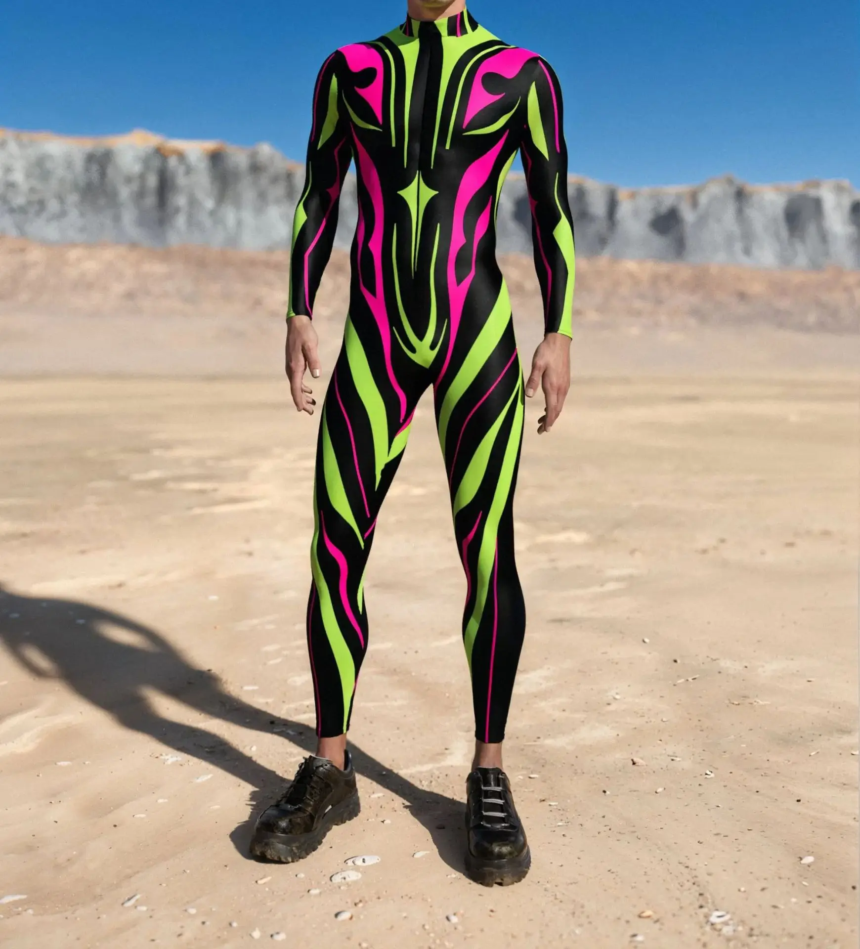 Унисекс кибер-панк 3D цифровая печать Хэллоуин вечерние одежда для ролевых игр