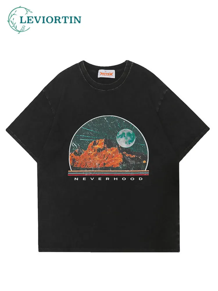 

Summer Retro Men's Tshirt Digital Print Cotton O-neck Hip Hop Harajuku Streetwear Casual Men Short Sleeve Oversized T-shirt