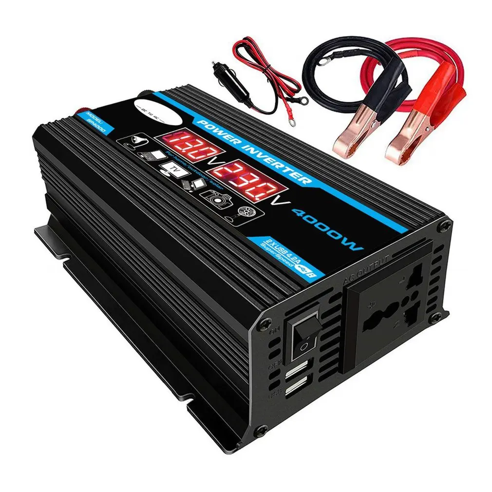 

Digital Car Inverter 12V To 220V Modified Sine Wave Inverter 300W Voltage Converter With Lcd Display
