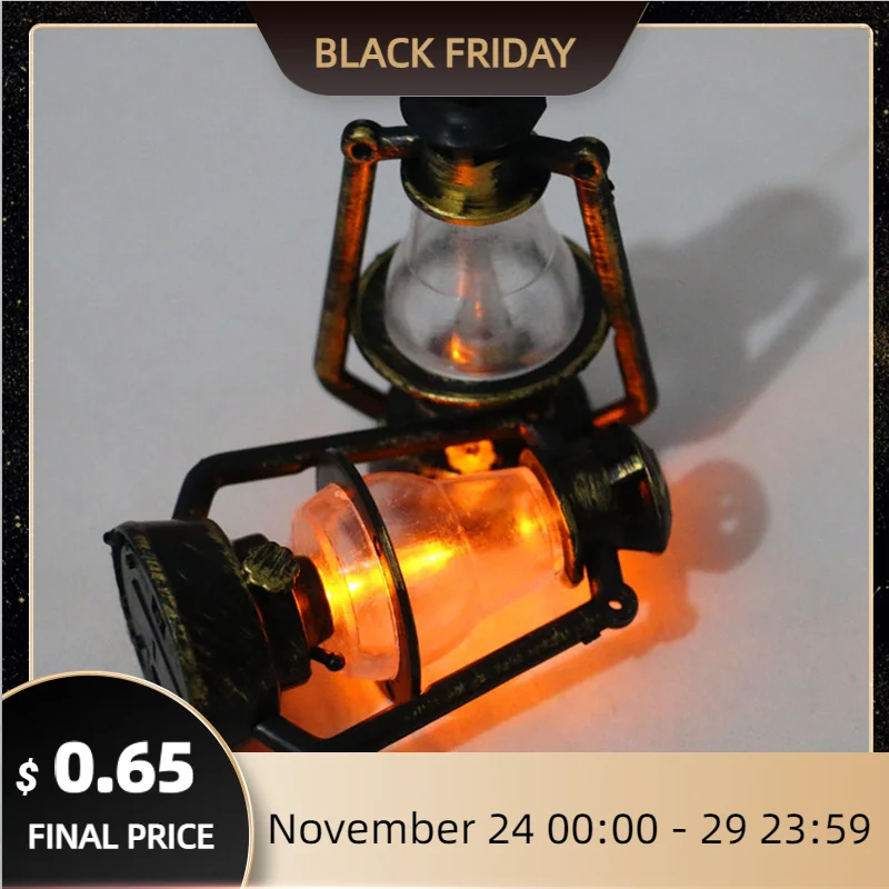 

Мини-Керосиновый Фонарь в масштабе 1:12, миниатюрная масляная лампа в стиле ретро, аксессуары для декора кукольного домика «сделай сам», укра...