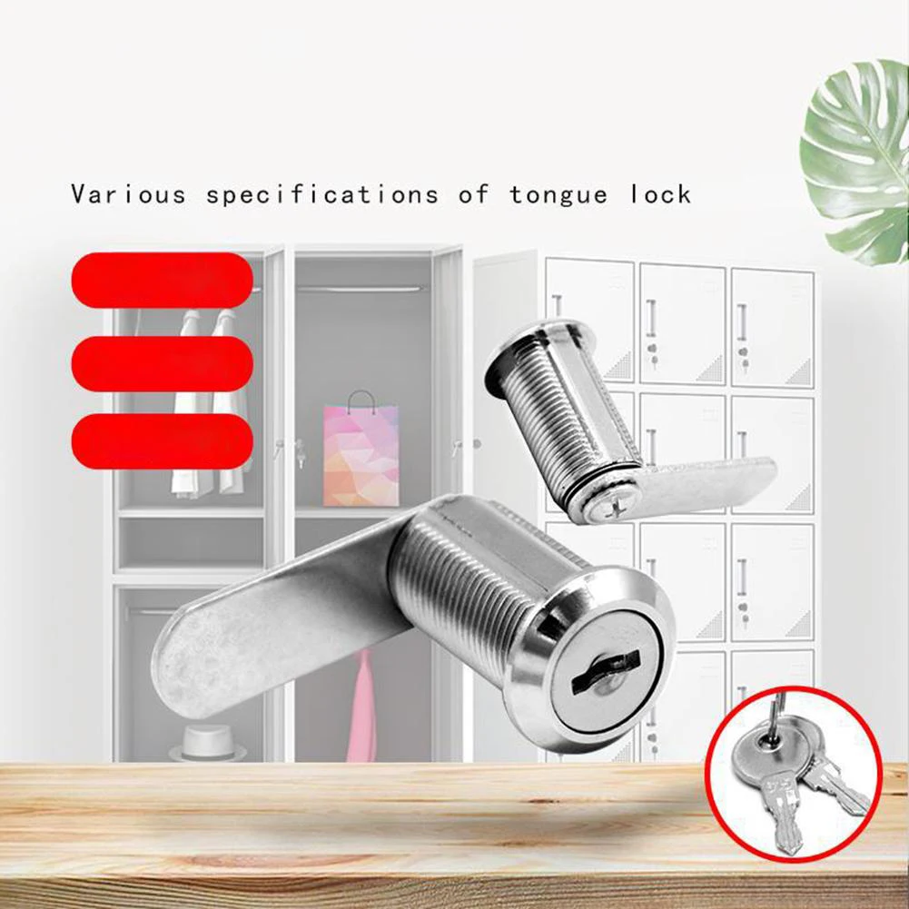 

16/20/25/30mm Cam Lock 2-key Drawer Lock Door Barrel Mail Box Cabinet Cupboard Mailbox Office Desk Locker Furniture Hardware