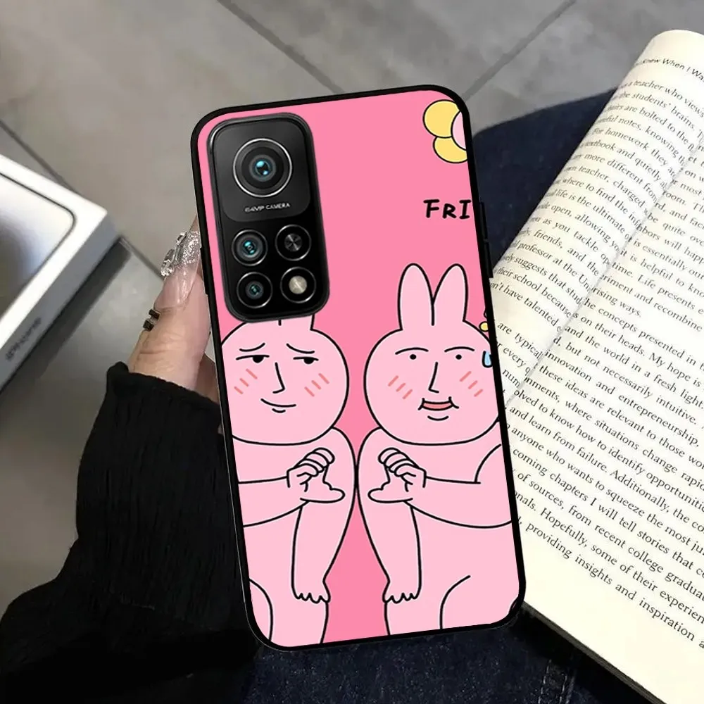 Забавный розовый красный кролик Myfriend чехол для телефона Samsung A 50 52 72 73 80 91 32 51 71