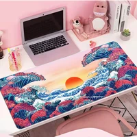 great wave off art mouse pad large size mouse pad natural rubber pc computer gaming mousepad desk mat locking edge for cs go lol