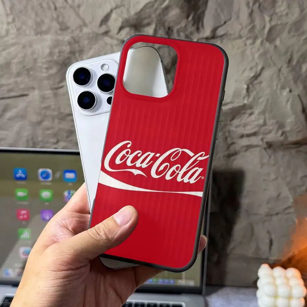Фото Ретро-чехол для телефона C-Coca C-Cola для iPhone 11 12 13 14 15 16 17 Pro Max PLUS Pro, волнистый силиконовый чехол с рельефной текстурой №3