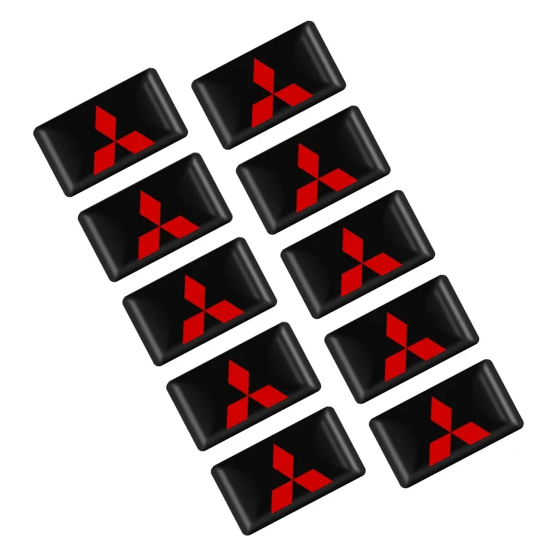 

10 шт. Автомобильная эпоксидная смола интерьерная наклейка Автомобильный логотип эмблема наклейка украшение для Mitsubishi Lancer Asx Outlander Pajero L200 Ralliart