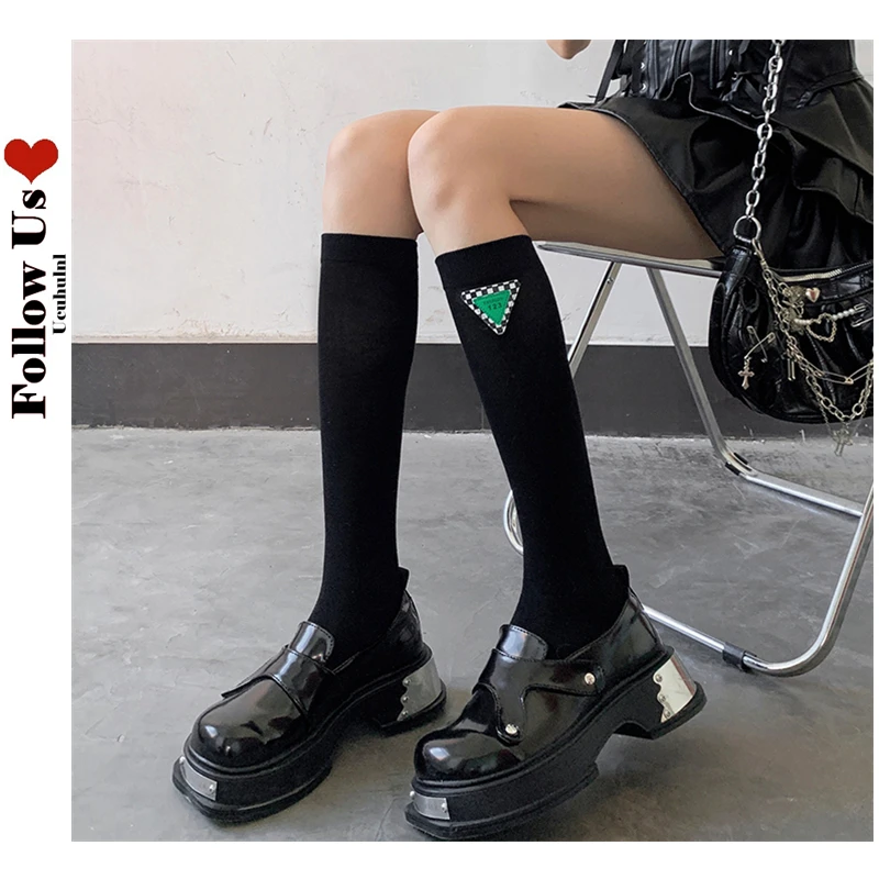

Harajuku Socks Street Hip Hop Skateboard Striped Mid Tube Socks 2022 Fashion Korea Solid Color Breathable Cotton Calf Socks