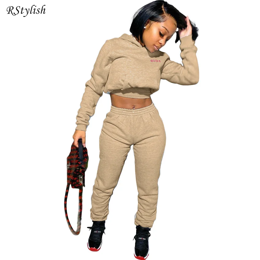 

Clearance-sale Womens Two Peice Sets Autumn Winter Sports Suit Hooded Sweatshirts And Pants Set For Exercise Casual Tracksuit
