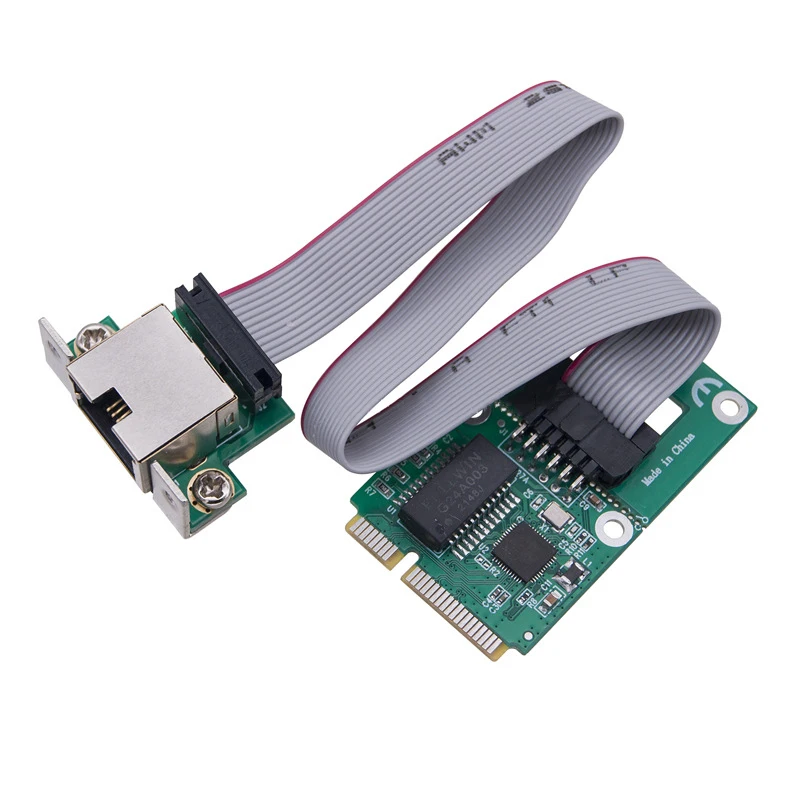Мини PCIE Gigabit Ethernet сетевой адаптер RTL8111H/RTL8111F чип 10/100 Мбит/с Mini PCI Express на RJ45 COM порт Lan