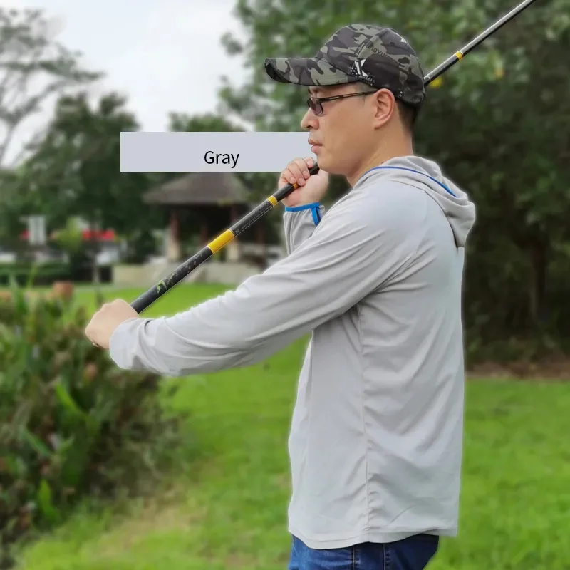 Fishing clothing sunscreen men's long-sleeved anti-mosquito breathable quick-drying ultra-thin ice silk clothes