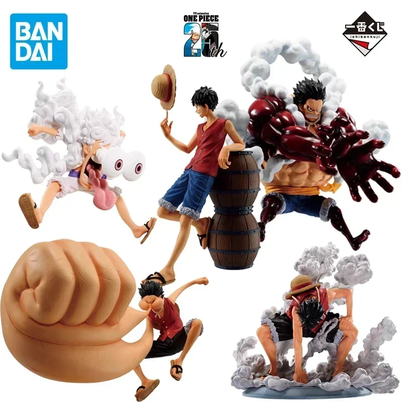 BANDAI Original Ichiban Kuji One Piece Monkey D.Luffy 25th Gear 2 3 4 5 MASTERLISE EXPIECE Аниме Фигурки Игрушки Подарок