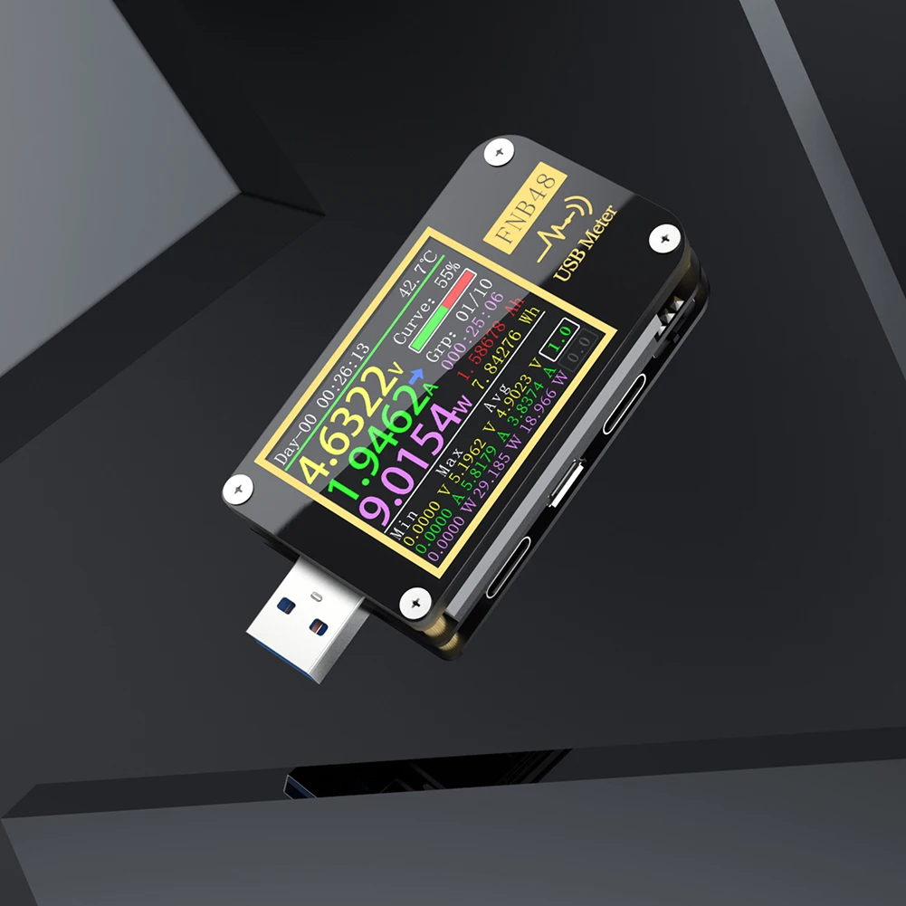 

USB-тестер напряжения и тока, многофункциональный анализатор быстрой зарядки, бытовой тестовый инструмент