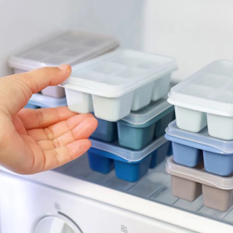 

Ice-making mold household silicone ice tray with lid ice-making box ice mold