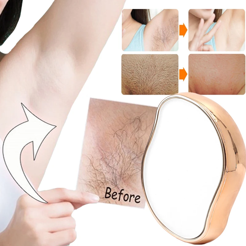 

1PC Gentle Physical Hair Removal Safety Hair Removal Tools Exfoliante Clean Body Beauty Body Epilator Massage Glass Reusable