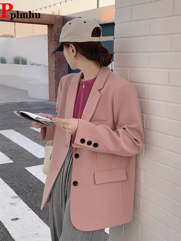 Классический женский пиджак в Корейском стиле свободная верхняя одежда модный
