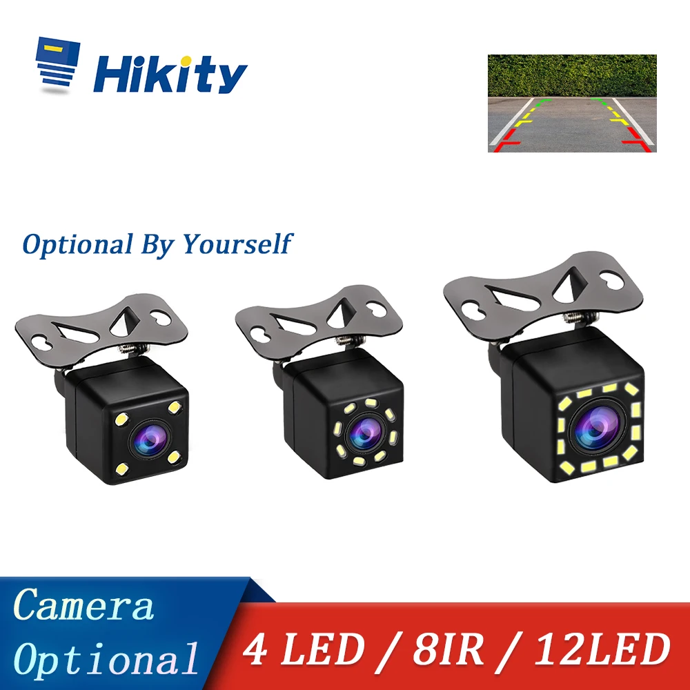 

Hikity Rear View Camera Universal Backup Parking Camera Night Vision Waterproof 4 LED Camera 8 IR Camera 12 LED Camera option