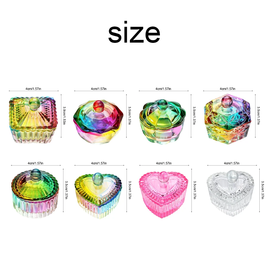 1 шт. красочная глазурь стеклянная тарелка миска в форме сердца с крышкой для