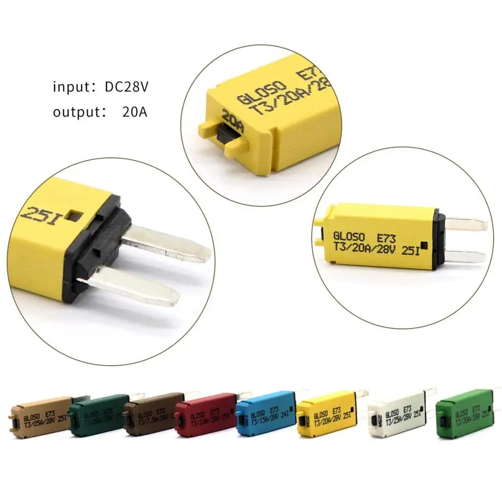 

Автоматический автоматический выключатель для автомобиля, ручной сброс 20 а, маленький, 2-24 в