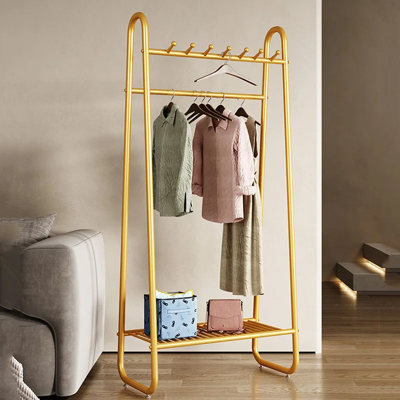 

Вешалка для обуви, вешалка для одежды, полка для курток, спальни, Золотой металлический держатель для одежды, подвесная мебель для прихожей, ...