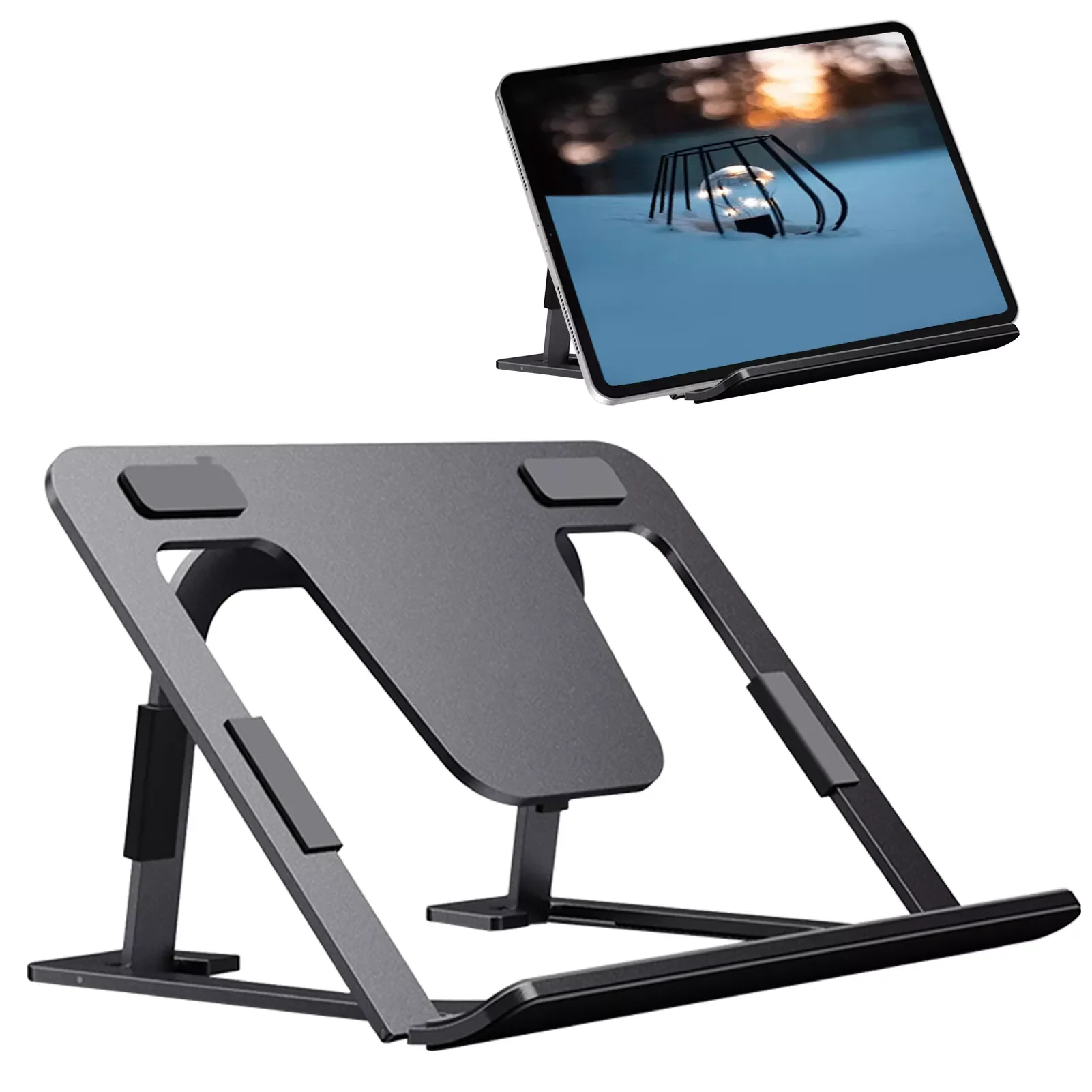 

Регулируемая подставка для ноутбука, 8 ракурсов, регулируемая портативная стойка для ноутбука, нескользящая, Эргономичная подставка для но...