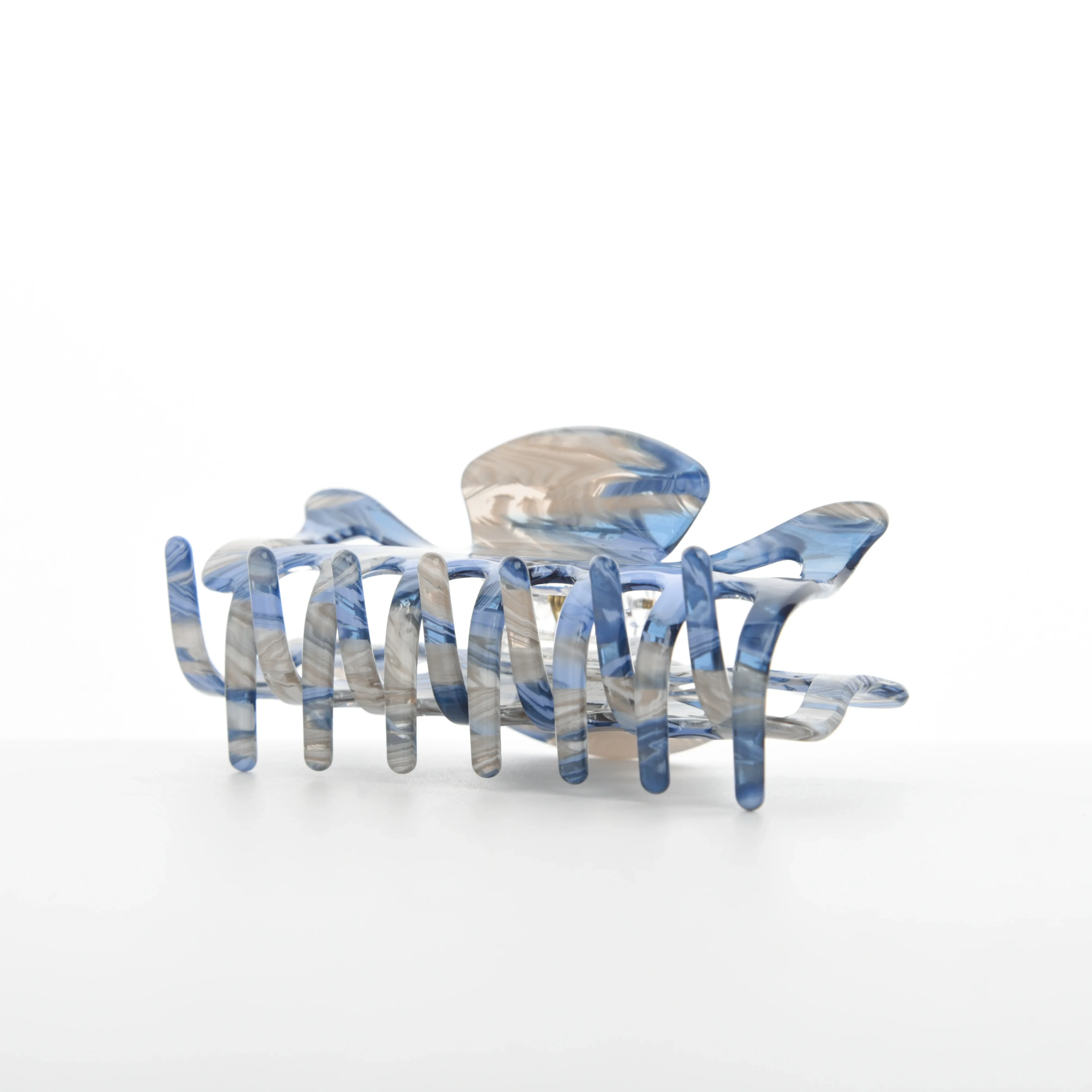 Элегантные французские полые заколки для волос синего кофейного цвета в виде