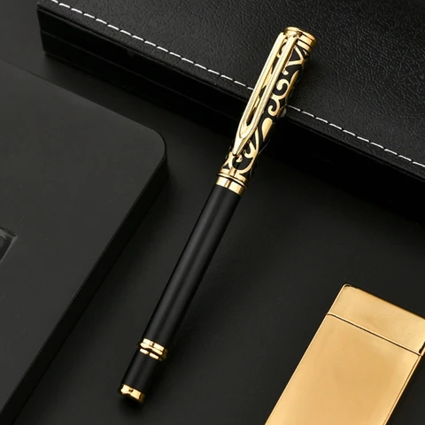 Многоразовая офисная ручка-роллер с черными чернилами, деловая ручка для подписания, подарочная ручка для подписи