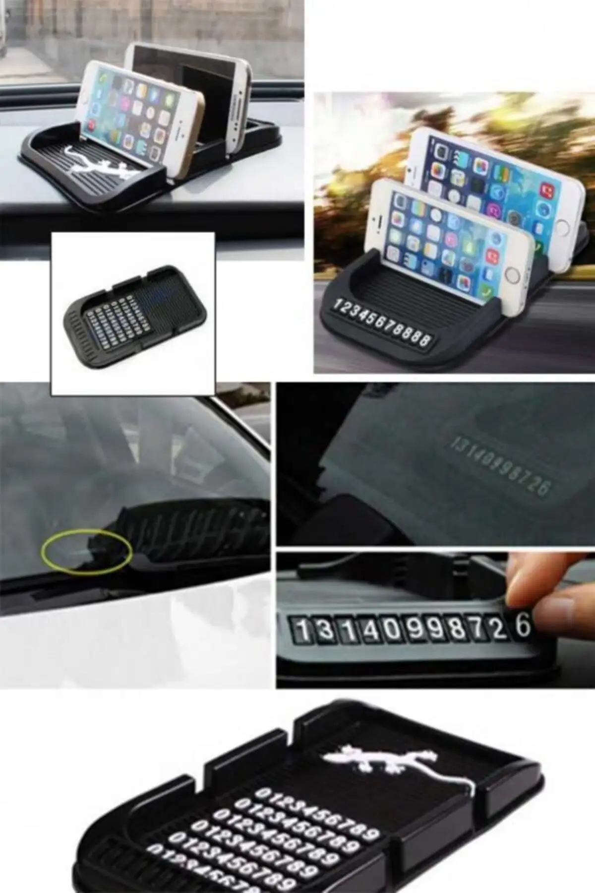 

Pool Phone Holder with Phone Number Silicone Anti-Slip