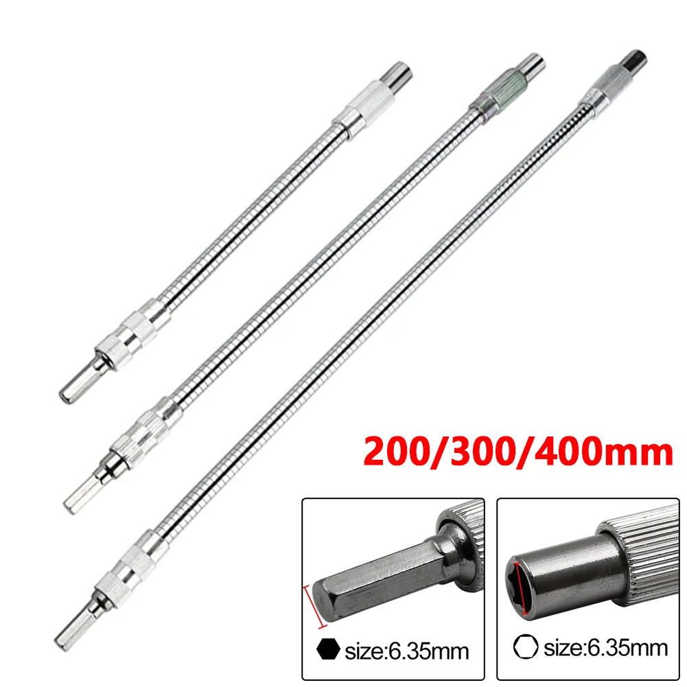 

3pc 1/4'' Universal Soft Shaft Batch Head For Electric Drill Bit Holder Flexible Screwdriver Hex Shank Screwdriver Extension Rod