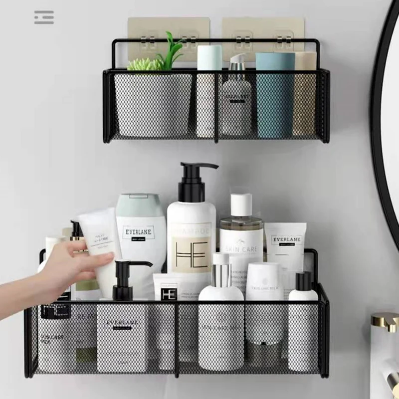 

Bathroom Shelves No-drill Wall Shelves Shower Storage Rack Holder Toilet Organizer Bathroom Accessories