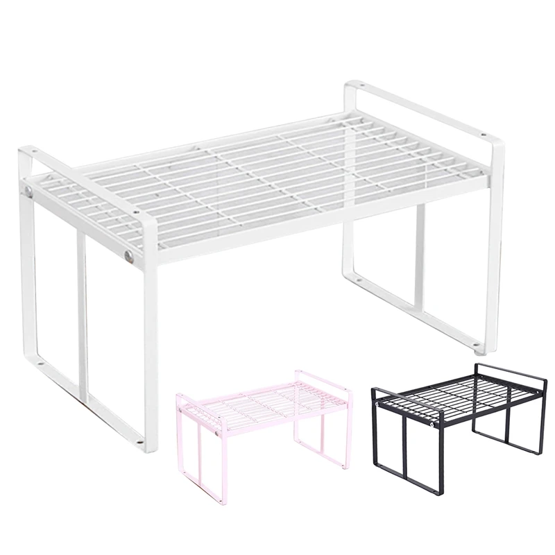 

Wide Shelf Organizer Stackable Countertop Shelf Space Saving Organizer For Cupboard Cabinet And Kitchen Storage