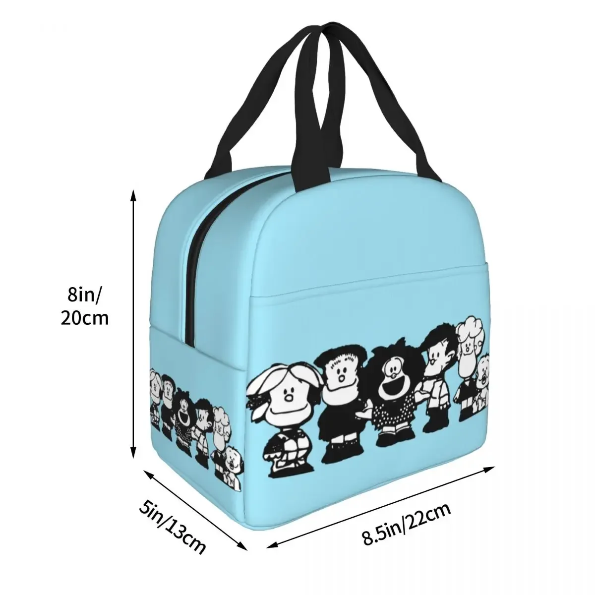Изолированная сумка для обеда Mafalda и Friends большой контейнер еды Quino Comics Термосумка