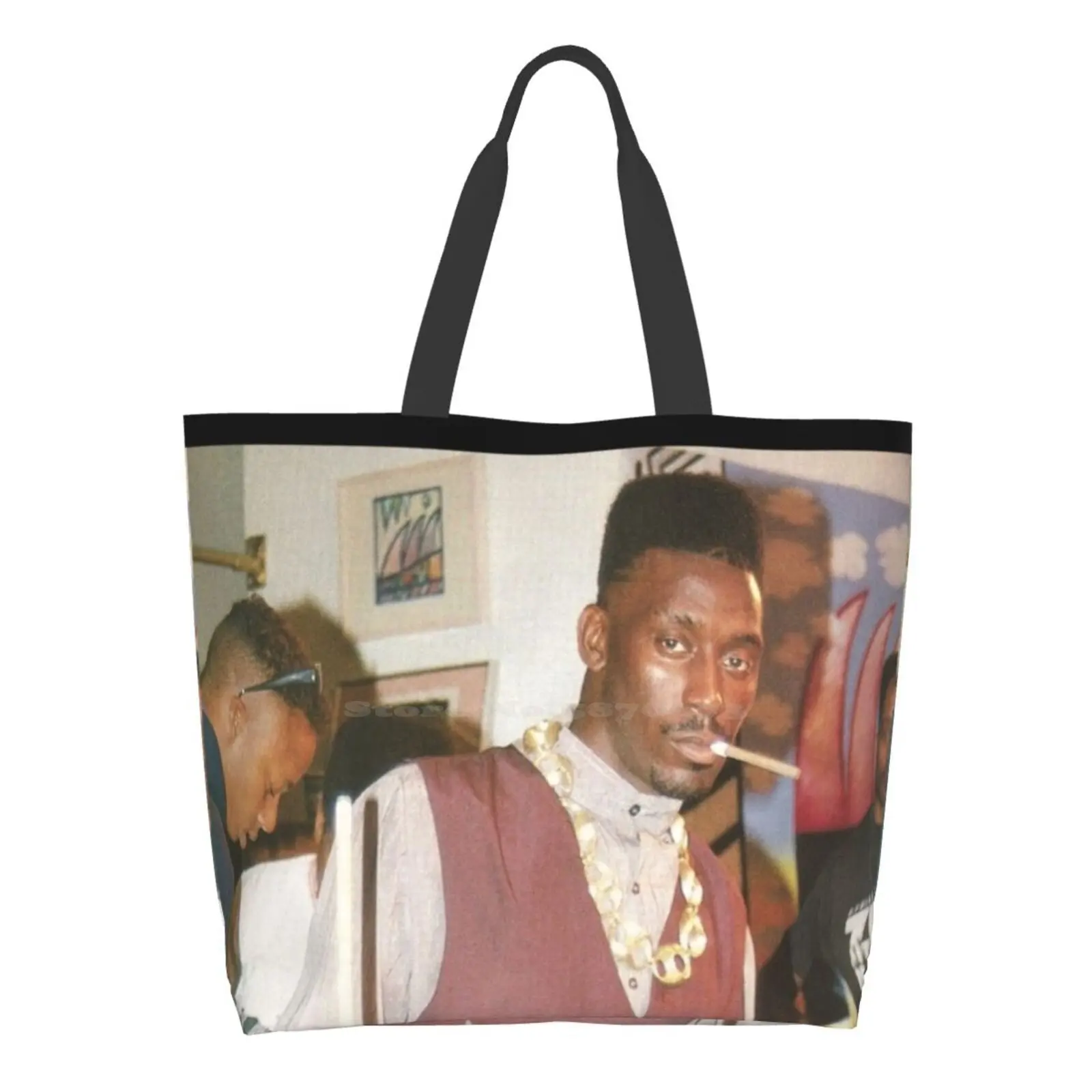 

Big Daddy Kane Reusable Shopping Bag Tote Large Size Vintage Big Daddy Hiphop Legend Rakim Biggie Nas 80S 1990S 1980S