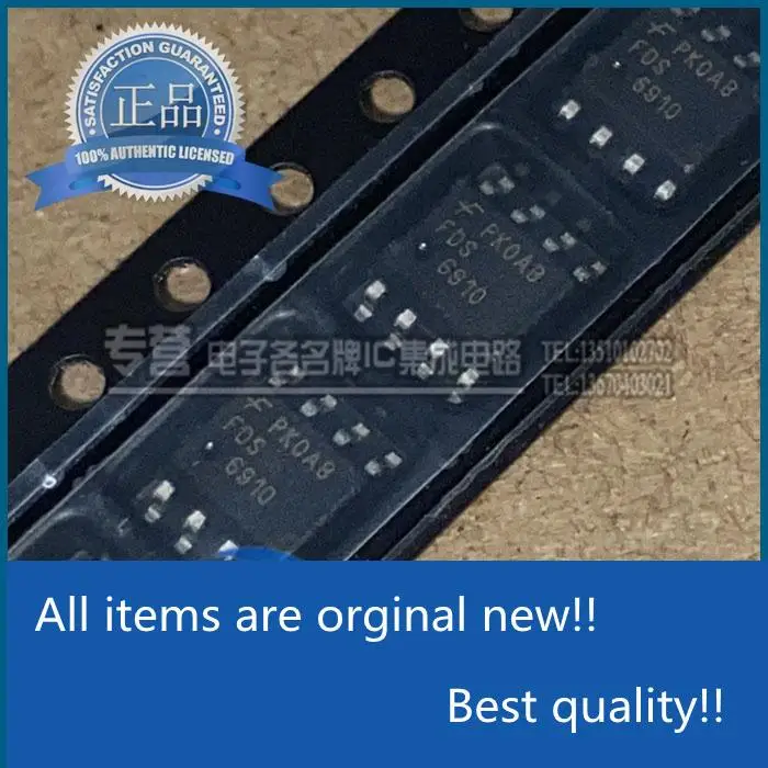 

10pcs 100% orginal new FDS6910 SMD SOIC-8 2N-channel (dual) 30V 7.5A