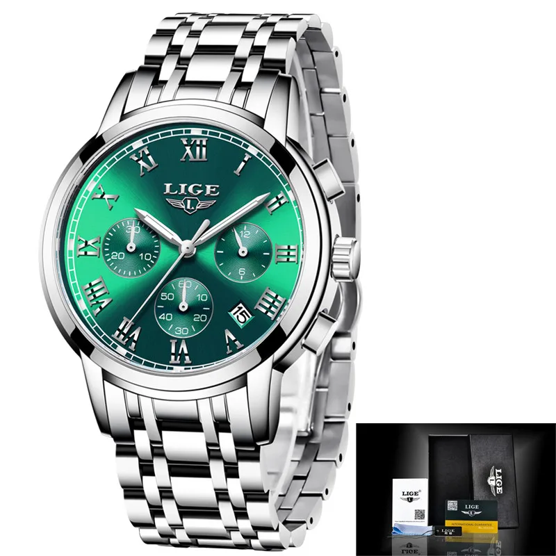 2022 LIGE Ladies Watches Women's Top Brand Luxury Fashion Watch for Women Chronograph Quartz Clock Waterproof Wristwatch New enlarge