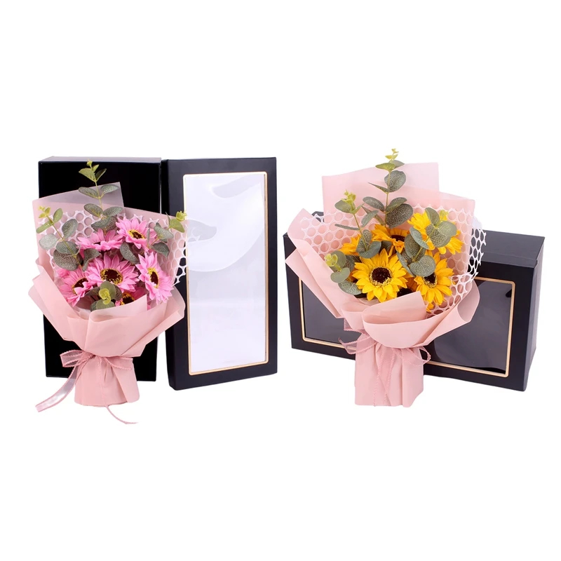 

Valentine's Day Gift Sunflower Fresh Flower Simulation Flower Flower Soap Bouquet Gift Box