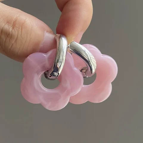 Серьги-подвески MOONBIFFY  цветные акриловые