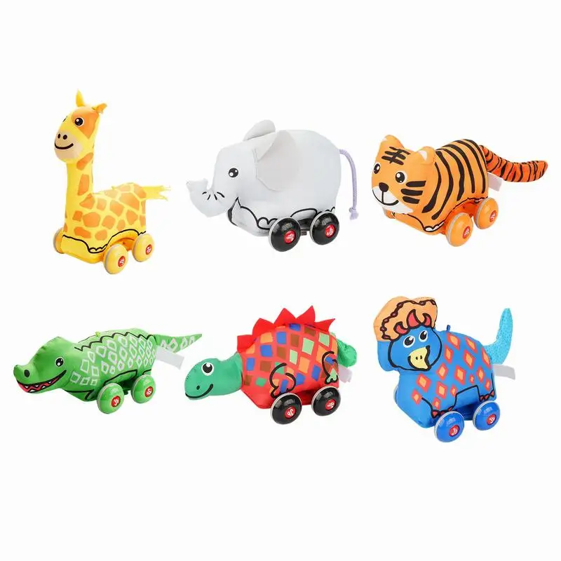 

Pull Back Toy Car Safe Washable Pullback Vehicle Plush Toy With Cute 6 Animal Shapes Soft Toy For Birthday Gift Kids Children