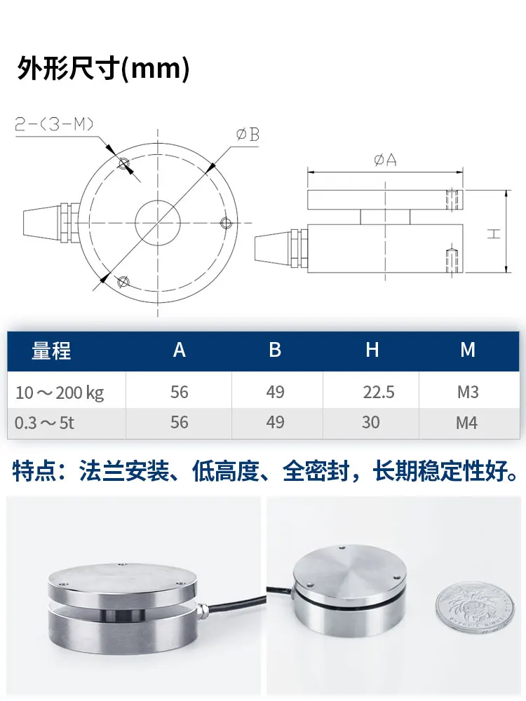 Плоская Маска с датчиком силы JHBM-H1 фланцевый фланец давления