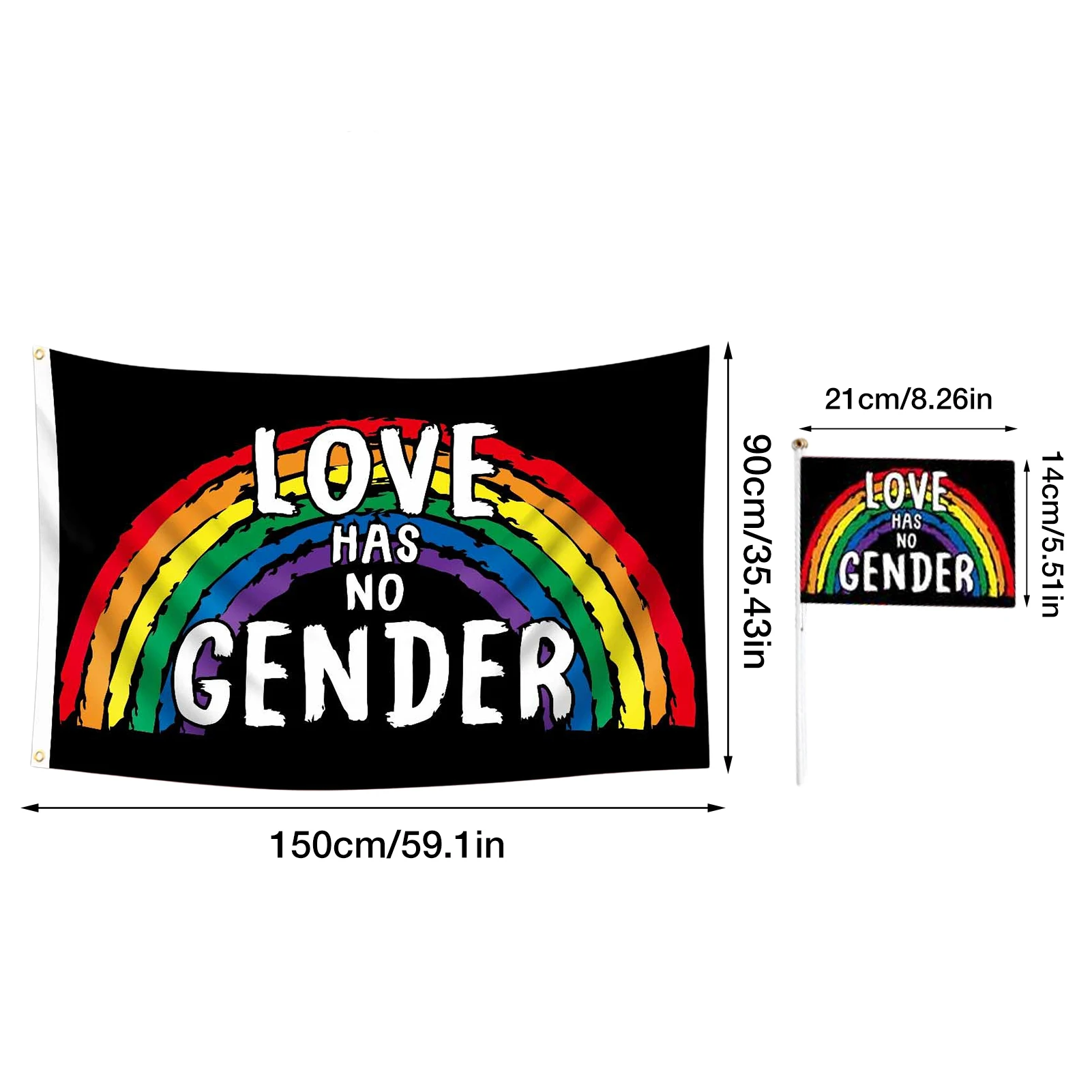 Радужный Флаг Pride 12 6 * дюйма баннер ЛГБТ украшения для лесбиянок геев бисексуалов